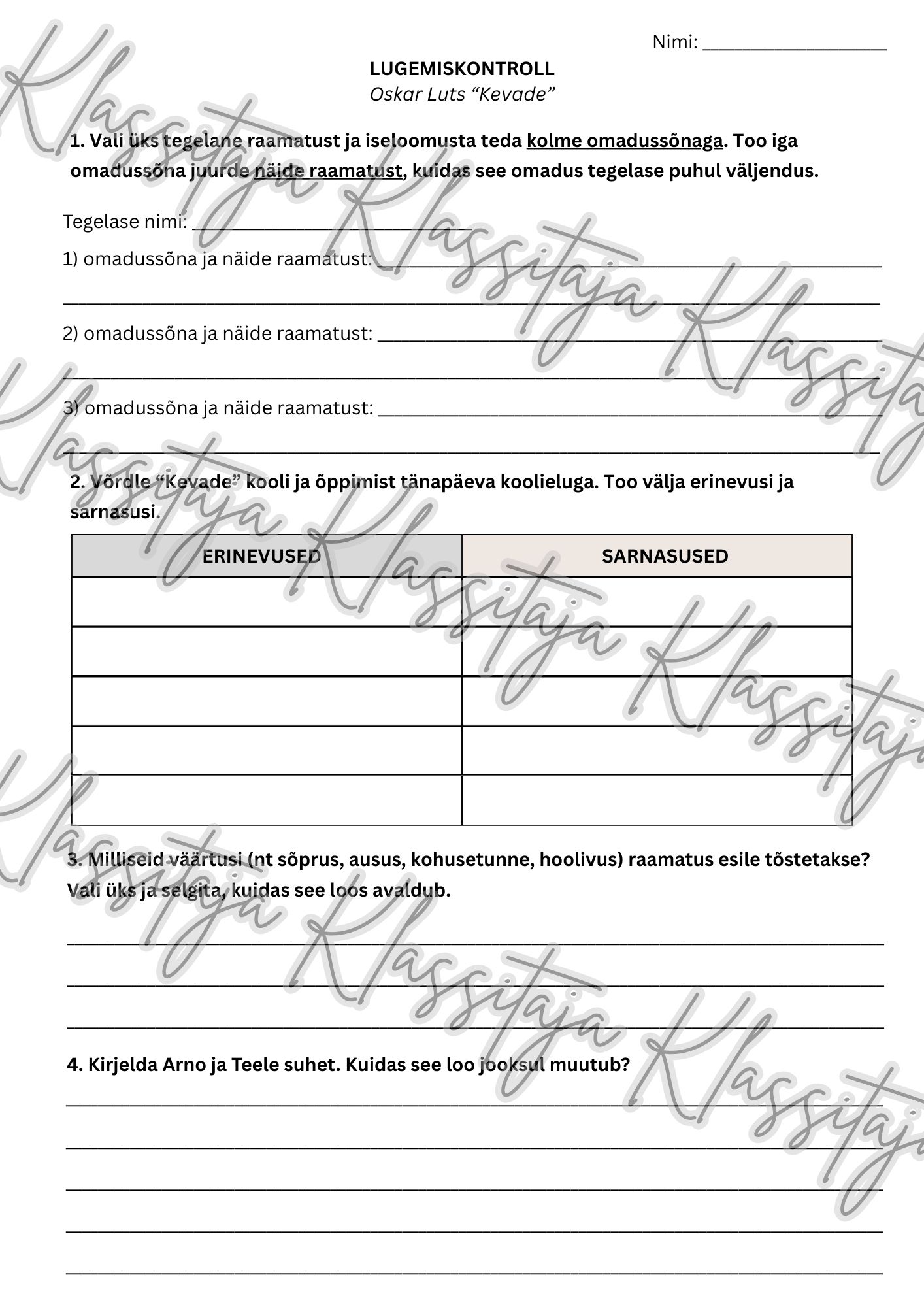 Lugemiskontroll "KEVADE" - Image 2