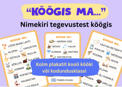 "KÖÖGIS MA..." - tegevused köögis, töölehed