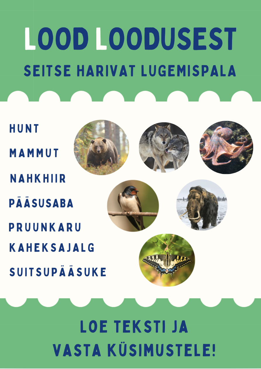 LOOD LOODUSEST - 7 harivat lugemispala