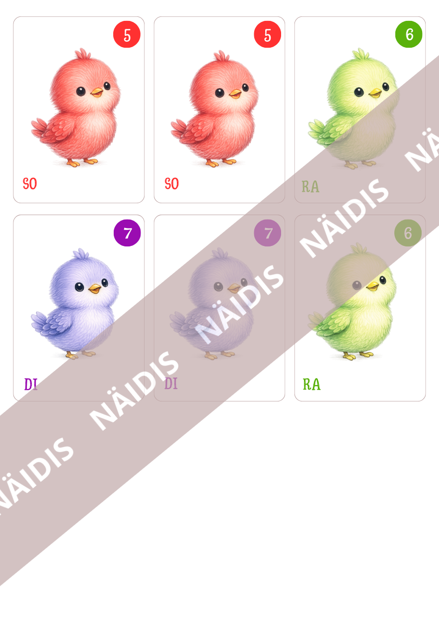 Kaardimäng/memoriin "JO-LE-MI linnud" - Image 2