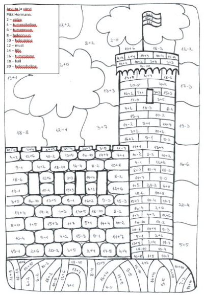 Arvuta ja värvi Pikk Hermann