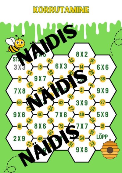 Lauamängud- korrutustabel