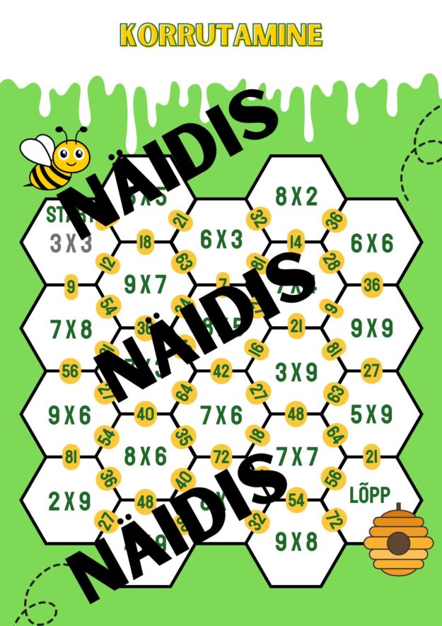 Lauamängud- korrutustabel