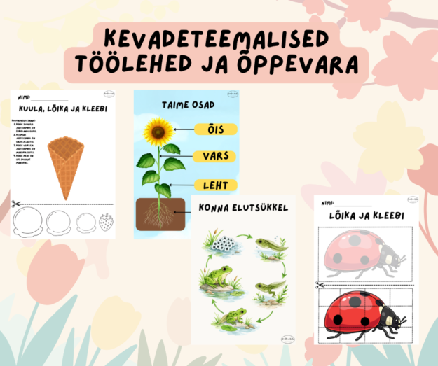 Kevadised töölehed ja plakatid