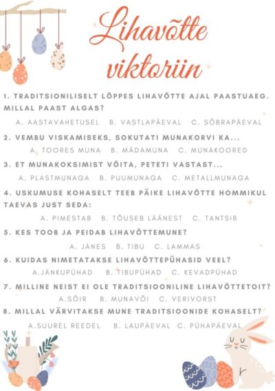 Lihavõtte viktoriin
