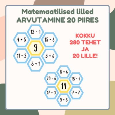 Matemaatilised lilled- ARVUTAMINE 20 PIIRES