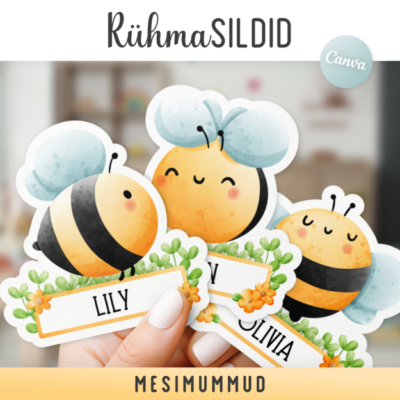 Mesimummudega nimesildid lasteaeda