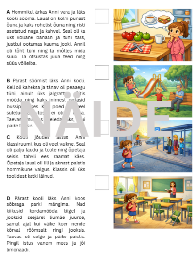 Lugemine - vii kokku tekst ja pilt