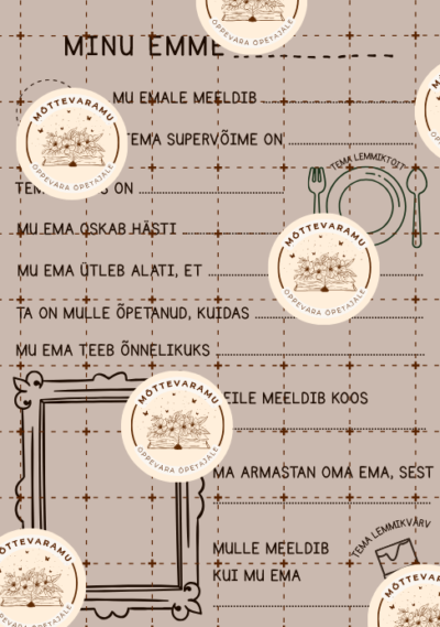 Küsimuste leht emadepäevaks