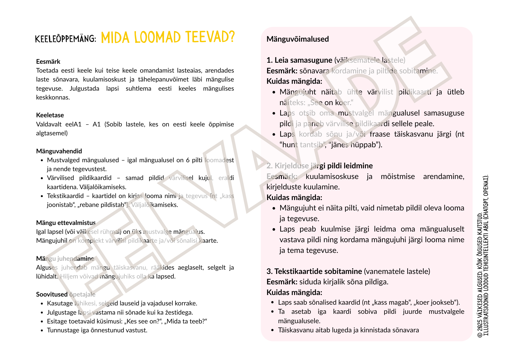 Keeleõppemäng: mida loomad teevad? - Image 3