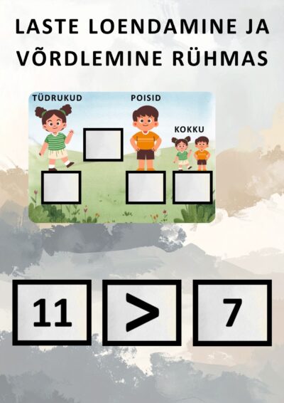 Kes on täna kohal? – Laste loendamine ja võrdlemine rühmas