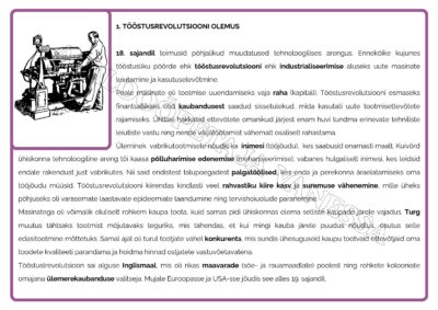 Õpijaamade ülesanded "Industriaalühiskond" (5 tk)