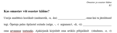Omastav ja osastav kääne. B2
