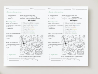 Tööleht "Noot" noodipea. noodivars
