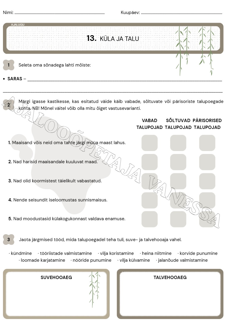 Töölehtede pakett "Elu maal" (4 tk) - Image 4