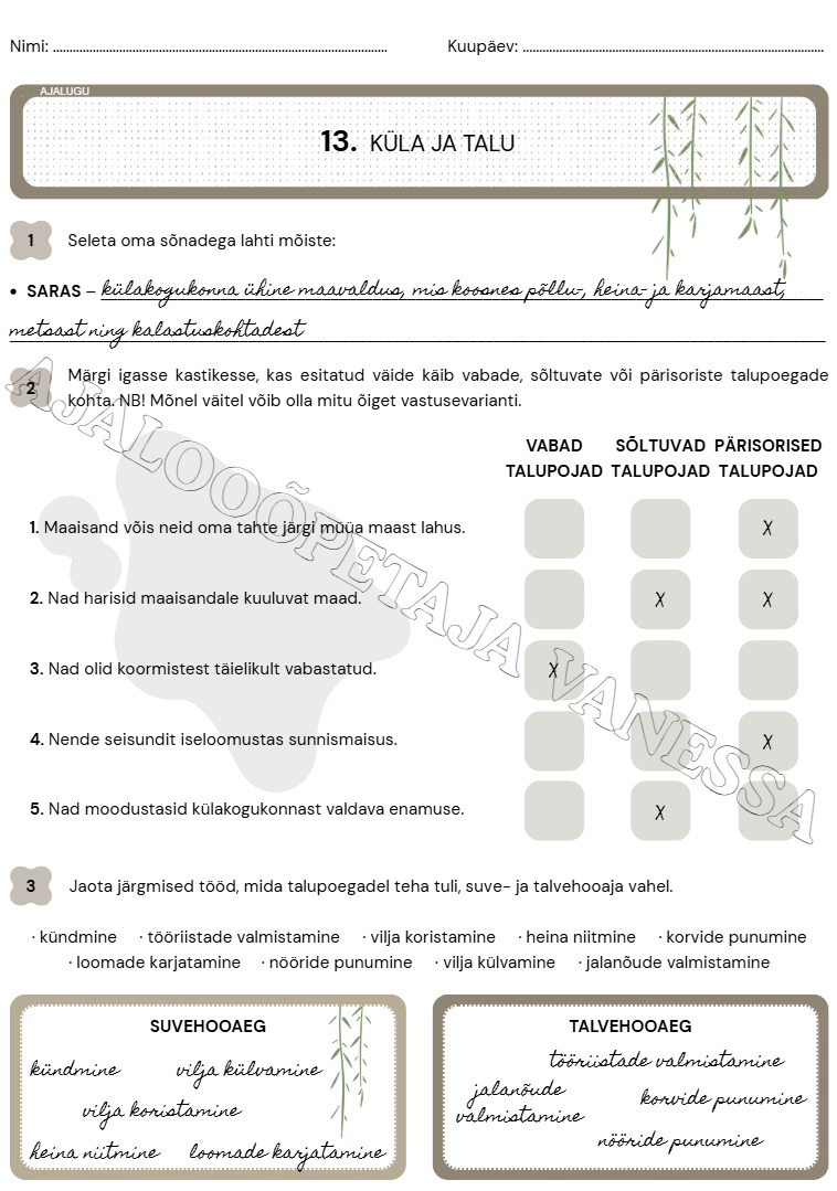 Töölehtede pakett "Elu maal" (4 tk) - Image 5