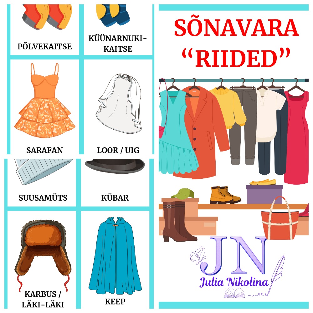 Sõnavara õppematerjal „Riided“