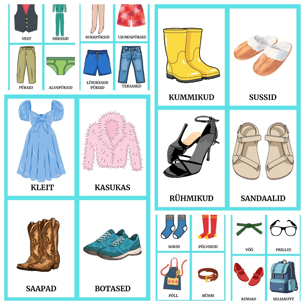 Sõnavara õppematerjal „Riided“ - Image 3