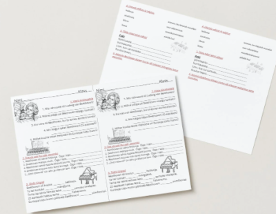 Tööleht "Ludwig van Beethoven "