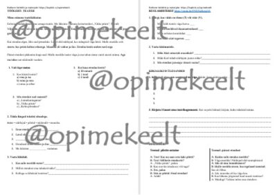 Teatrisõbrad| A1-A2