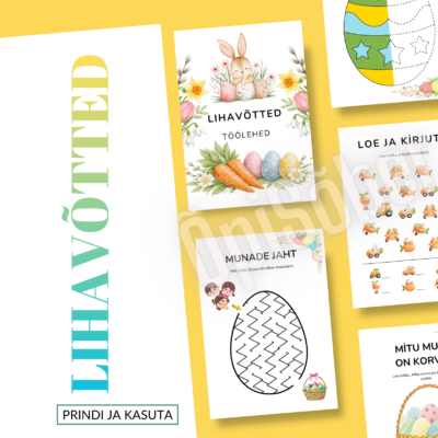 Lihavõtted – prinditavad töölehed lastele