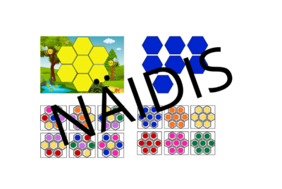 Värviline mesikärg – lõika ja aseta õigesse kohta (24 näidiskaarti)