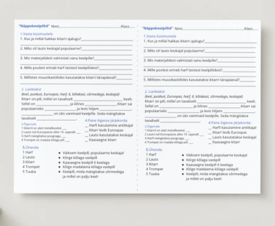 Tööleht "Näppekeelpillid"