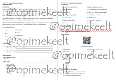 Hobid ja huvialad (A2)