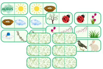 Kevade doomino piltidega