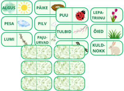 Kevade doomino sõnadega
