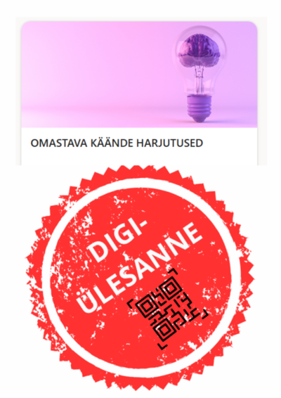 Omastava käände digiülesanne – 20 küsimust, 200 punkti, kestvus 30 min