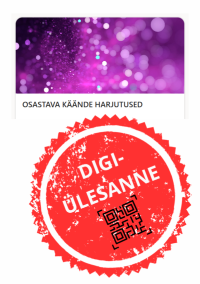 Osastava käände digiülesanne – 20 küsimust, 200 punkti, kestvus 30 min