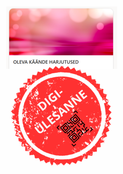 Oleva käände digiülesanne – 20 küsimust, 200 punkti, kestvus 30 min