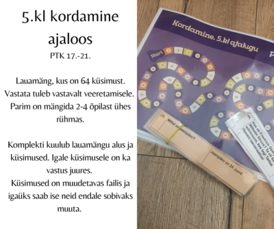 5.klassi kordamise lauamäng ajaloos (ptk 17.-21.)