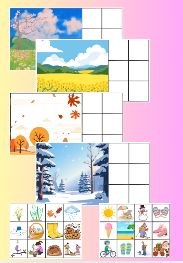 Aastaajad ja nende tunnused - sorteerimismäng