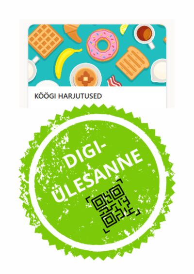 Köögisõnad piltidega – 40 küsimusega digiülesanne (A1–A2, HEV‑sõbralik)