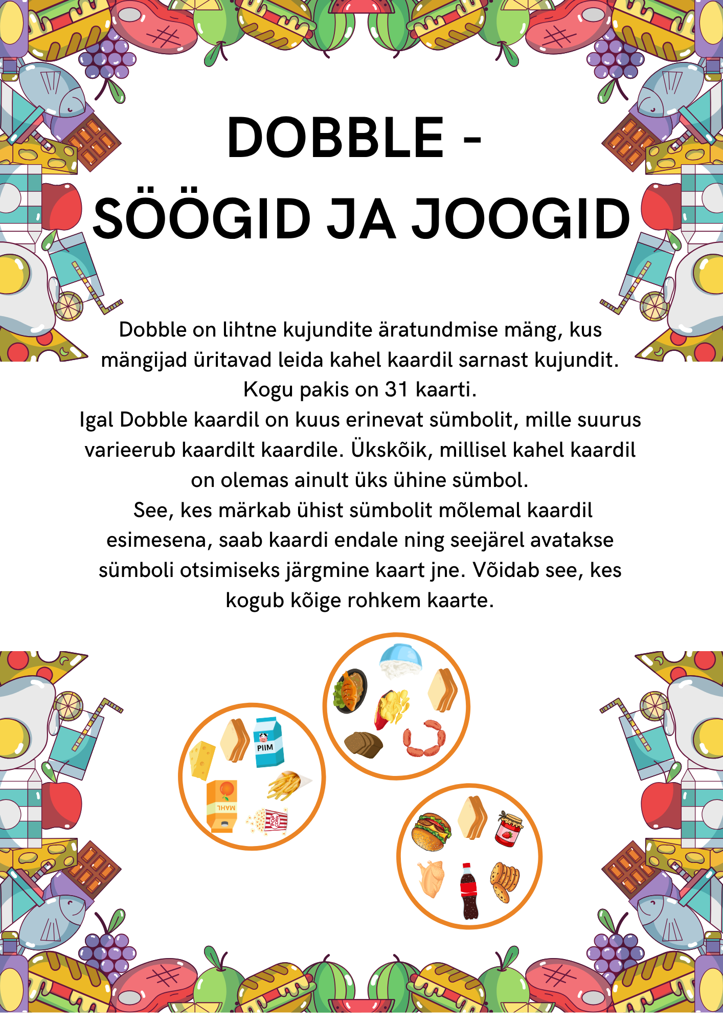 DOBBLE - TOIDUD JA JOOGID