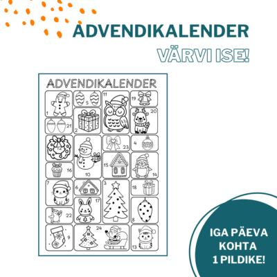 VÄRVITAV ADVENDIKALENDER