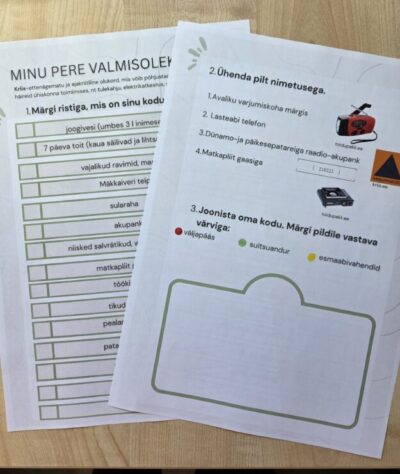 Minu pere valmisolek kriisis tööleht