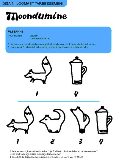 Lisaülesanne "Moondumine" (disain)