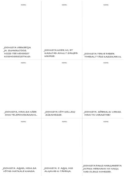 Lisaülesanne "Joonista..."