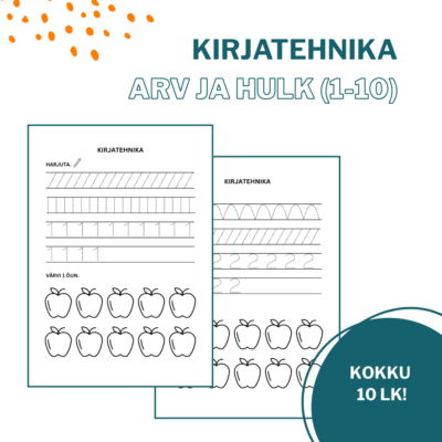Kirjatehnika töölehed (1-10)