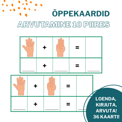 Õppekaardid ARVUTAMINE 10 PIIRES