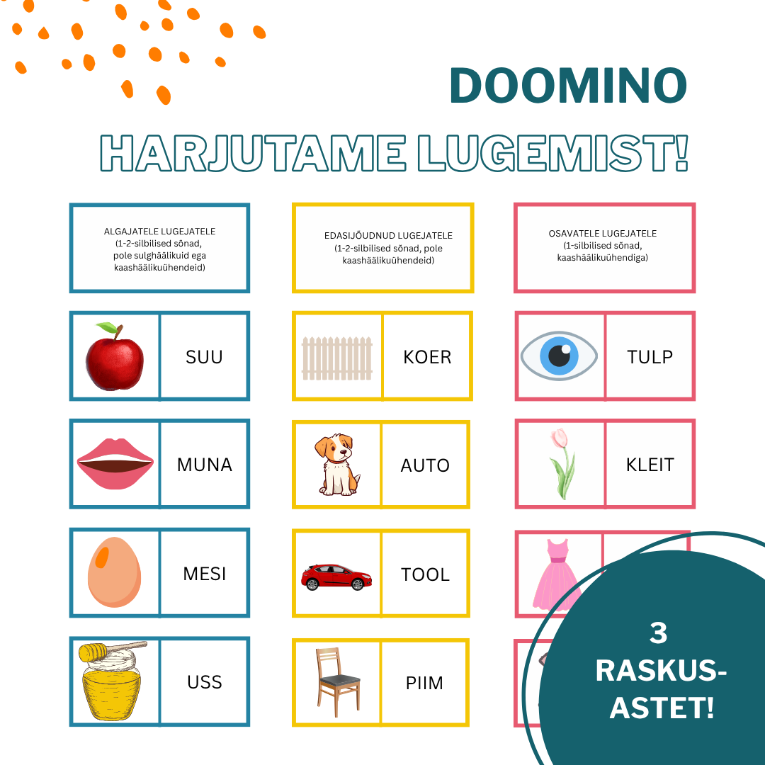Doomino (lugemise harjutamiseks)