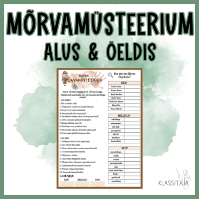 MÕRVAMÜSTEERIUM (alus ja öeldis)