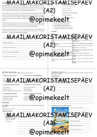 Maailmakoristamisepäev (A2)