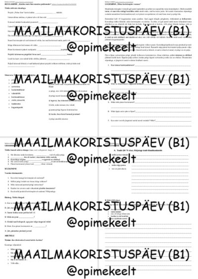 Maailmakoristuspäev (B1)