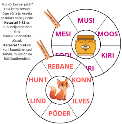 Pesulõksumäng- lugemine