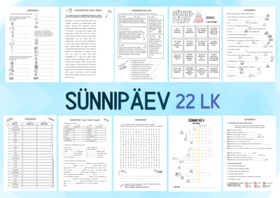 "SÜNNIPÄEV - töölehtede komplekt (22 lk)"