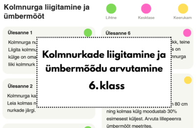 MÕTLEV KLASSIRUUM: kolmnurkade liigid ja ümbermõõt
